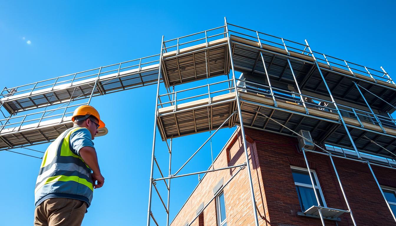vaste gevelsteiger constructie